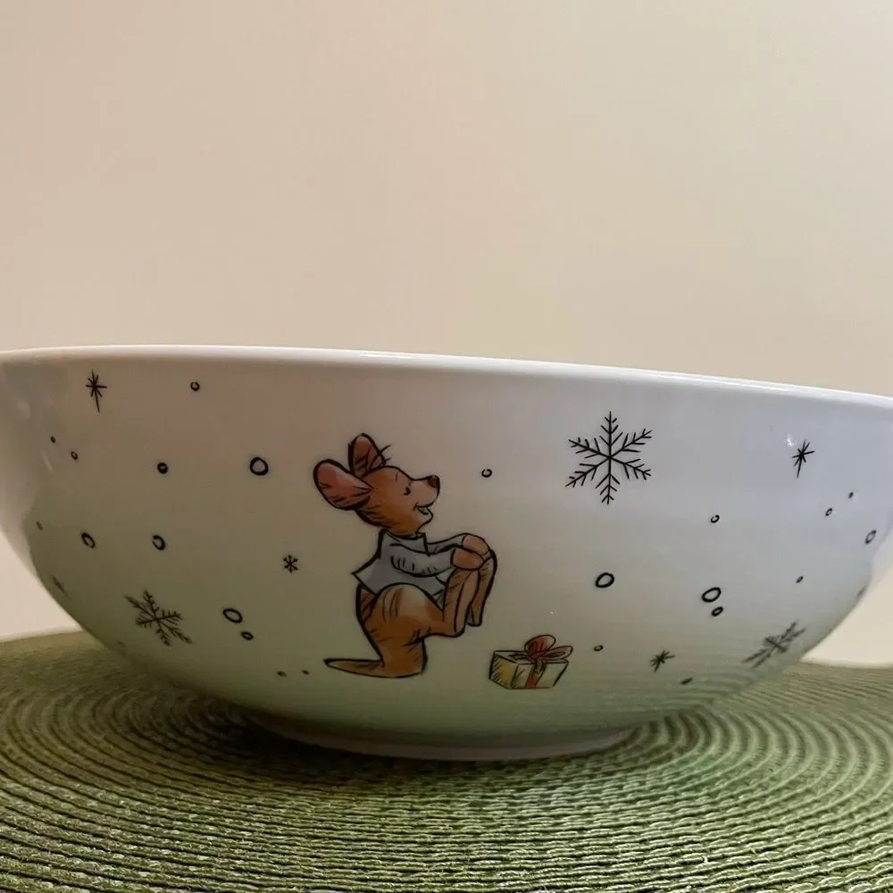 Disney Winnie the Pooh Christmas large bowl NWT